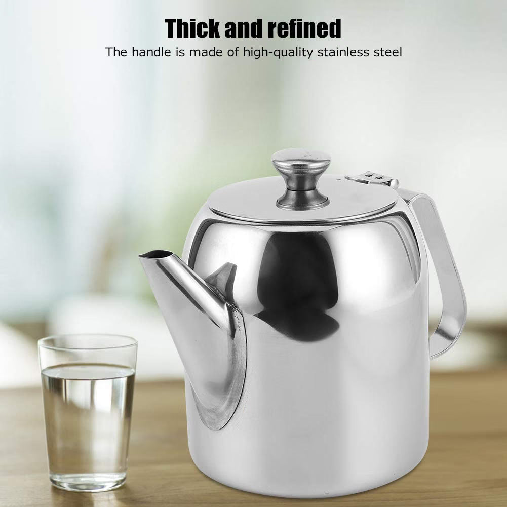 Coffee Pot Teapot Stainless Steel Kettle Cold Water Jug Short Spout For Hotel Restaurant32oz(Approx. 850ml)