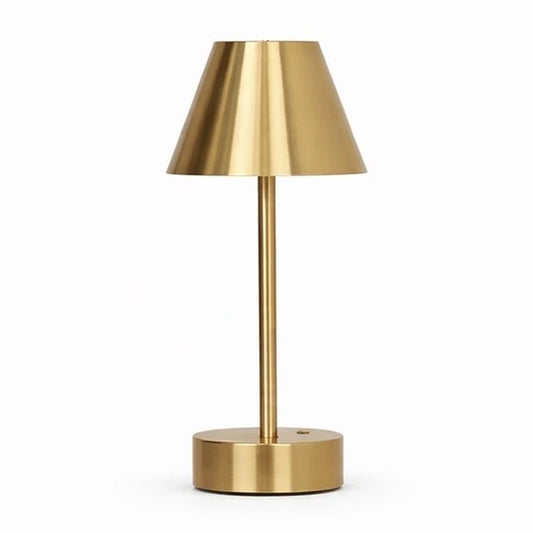 Antique Brass Rechargeable LED Table Lamp with Touch Dimmer