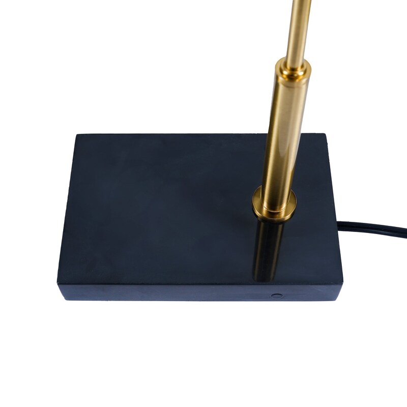 Lumora Table Lamp - Black & White Marble Base Bedside Lamp