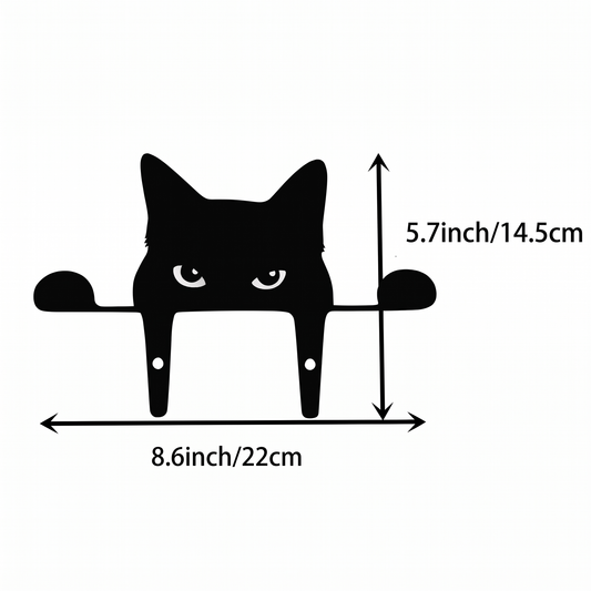 Whimsical Metal Cat Garden Decor - Outdoor Yard Art & Lawn Ornament