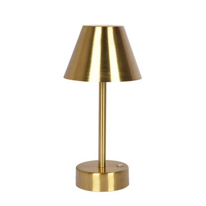 Antique Brass Rechargeable LED Table Lamp with Touch Dimmer