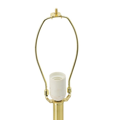White and Gold Marble Table Lamp - 13x13x26 inch Luxury Bedside Nightstand Lamp