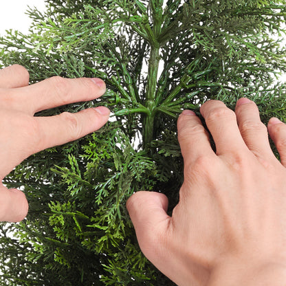 Artificial Topiary Cedar Trees 36 Inch - Set of 2, Indoor & Outdoor Faux Plants