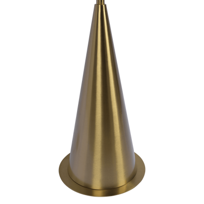 Lisbon Floor Lamp - Antique Brass Base & White Fabric Shade