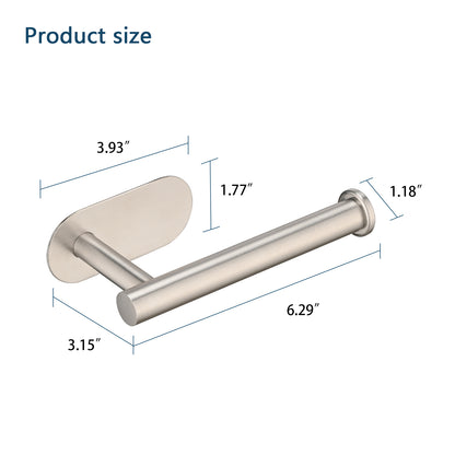 Toilet Paper Holder Self Adhesive, Stainless Steel Rustproof Adhesive Toilet Roll Holder No Drilling