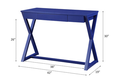 Nalo 42" Writing Desk - Modern Home Office Study Desk, Twilight Blue