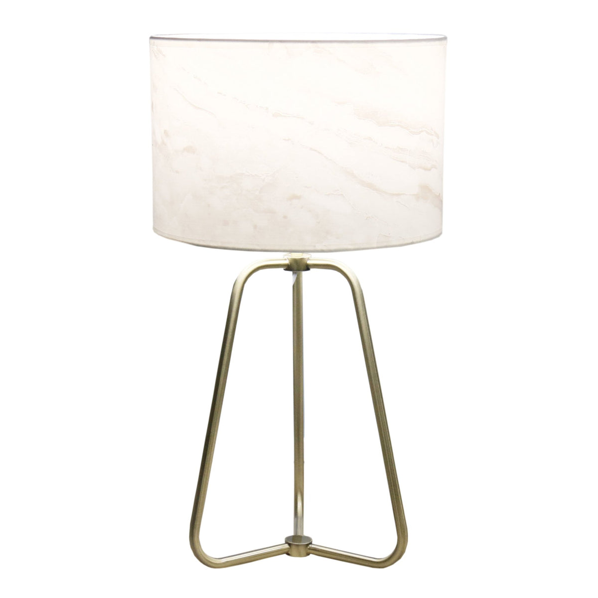 Marble Table Lamp with Bronze Base - Modern Desk Lamp for Bedroom & Living Room