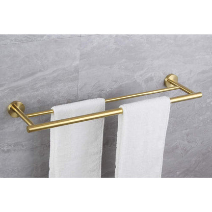 23.6 Towel Bar Wall Mounted, Brushed Gold