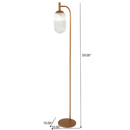 Vela Uplight Floor Lamp - 59-Inch, Bronze, Clear Globe Glass Shade, E26, Plug-In, Living Room & Bedroom