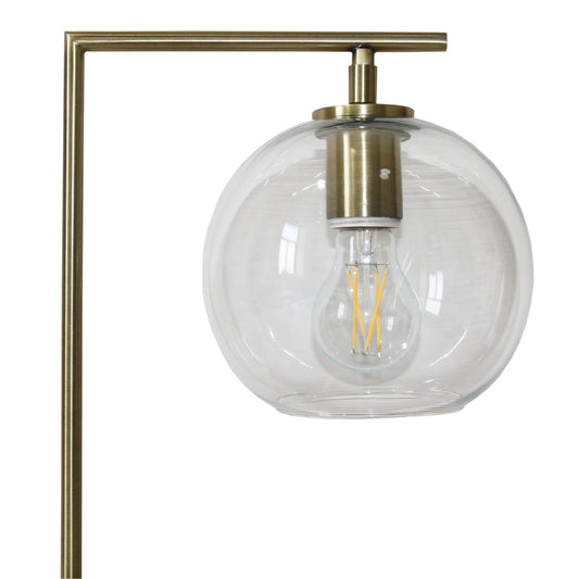 Gold Right-Angle Glass Table Lamp - Modern European Desk Light