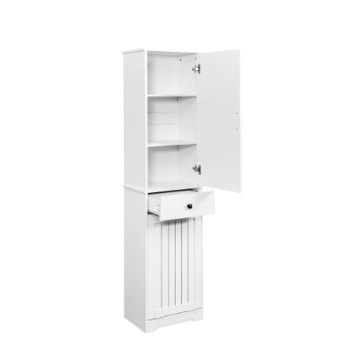 Laundry Cabinet ,with 1 Storage Cabinet And 1 Drawer - White