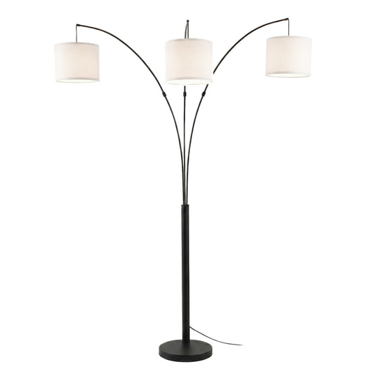 Royal 3-Arm Arc Floor Lamp - Stable Standing Lamp with 4-Way Switch, Oil Rubbed Bronze
