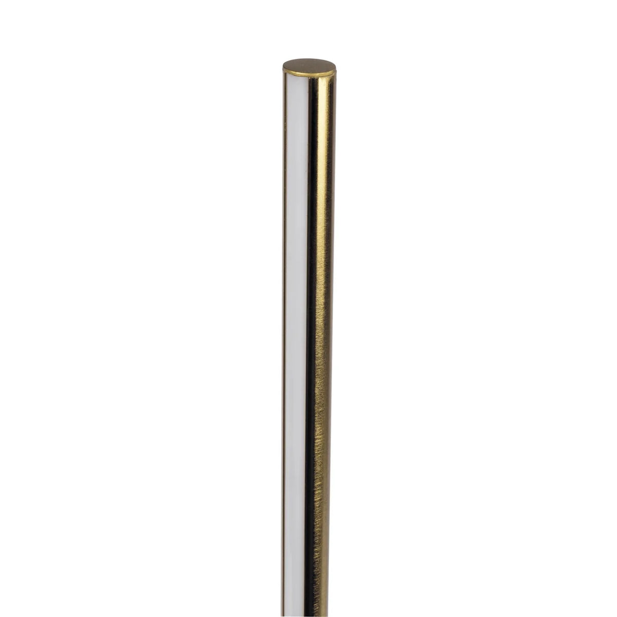 Prism Brassed Gold LED Floor Lamp - 64-Inch, Faux Marble Base, Integrated LED, On/Off Switch