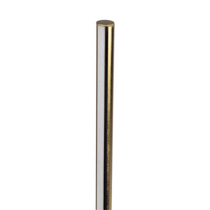 Prism Brassed Gold LED Floor Lamp - 64-Inch, Faux Marble Base, Integrated LED, On/Off Switch
