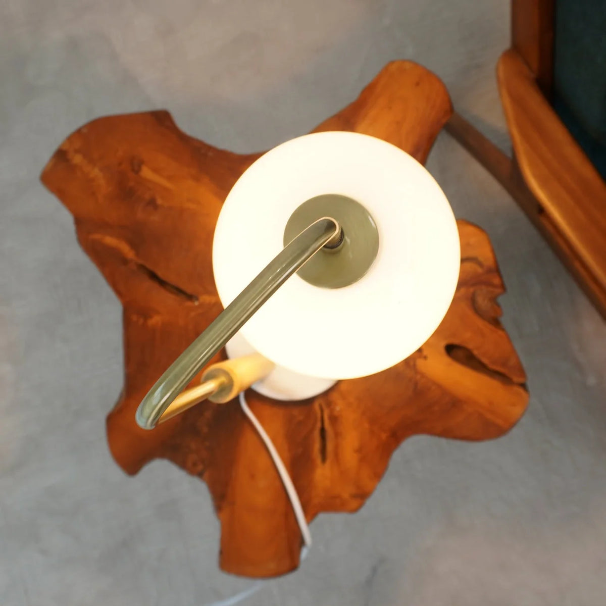 White Globe Table Lamp with Marble Base - Modern Bedside Nightstand Lamp, E26