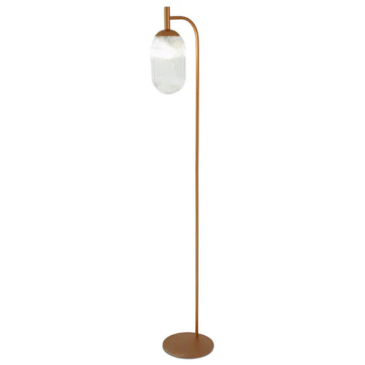 Vela Uplight Floor Lamp - 59-Inch, Bronze, Clear Globe Glass Shade, E26, Plug-In, Living Room & Bedroom