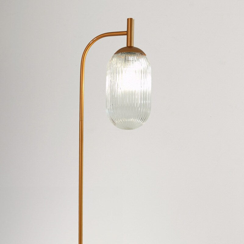 Vela Uplight Floor Lamp - 59-Inch, Bronze, Clear Globe Glass Shade, E26, Plug-In, Living Room & Bedroom