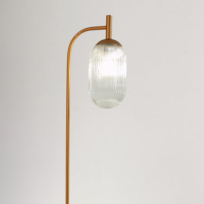 Vela Uplight Floor Lamp - 59-Inch, Bronze, Clear Globe Glass Shade, E26, Plug-In, Living Room & Bedroom