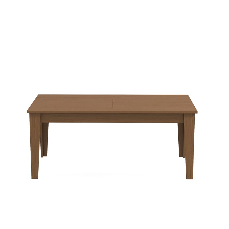 Extendable Dining Table, 106.5" Large Kitchen Table with Oak Wood Grain Top and Melamine Finish