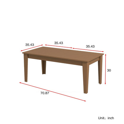 Extendable Dining Table, 106.5" Large Kitchen Table with Oak Wood Grain Top and Melamine Finish