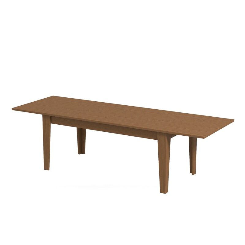 Extendable Dining Table, 106.5" Large Kitchen Table with Oak Wood Grain Top and Melamine Finish
