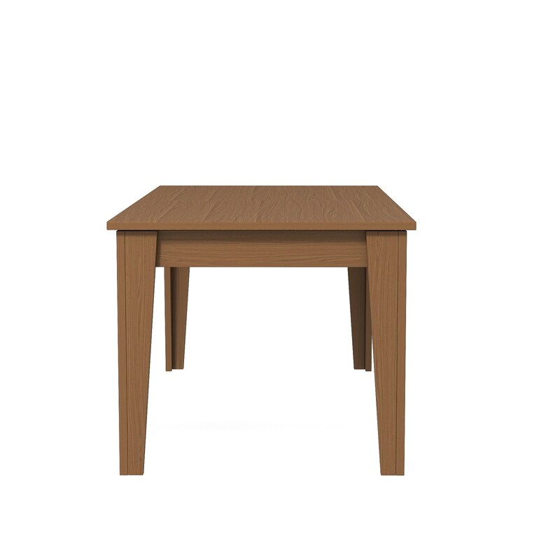 Extendable Dining Table, 106.5" Large Kitchen Table with Oak Wood Grain Top and Melamine Finish