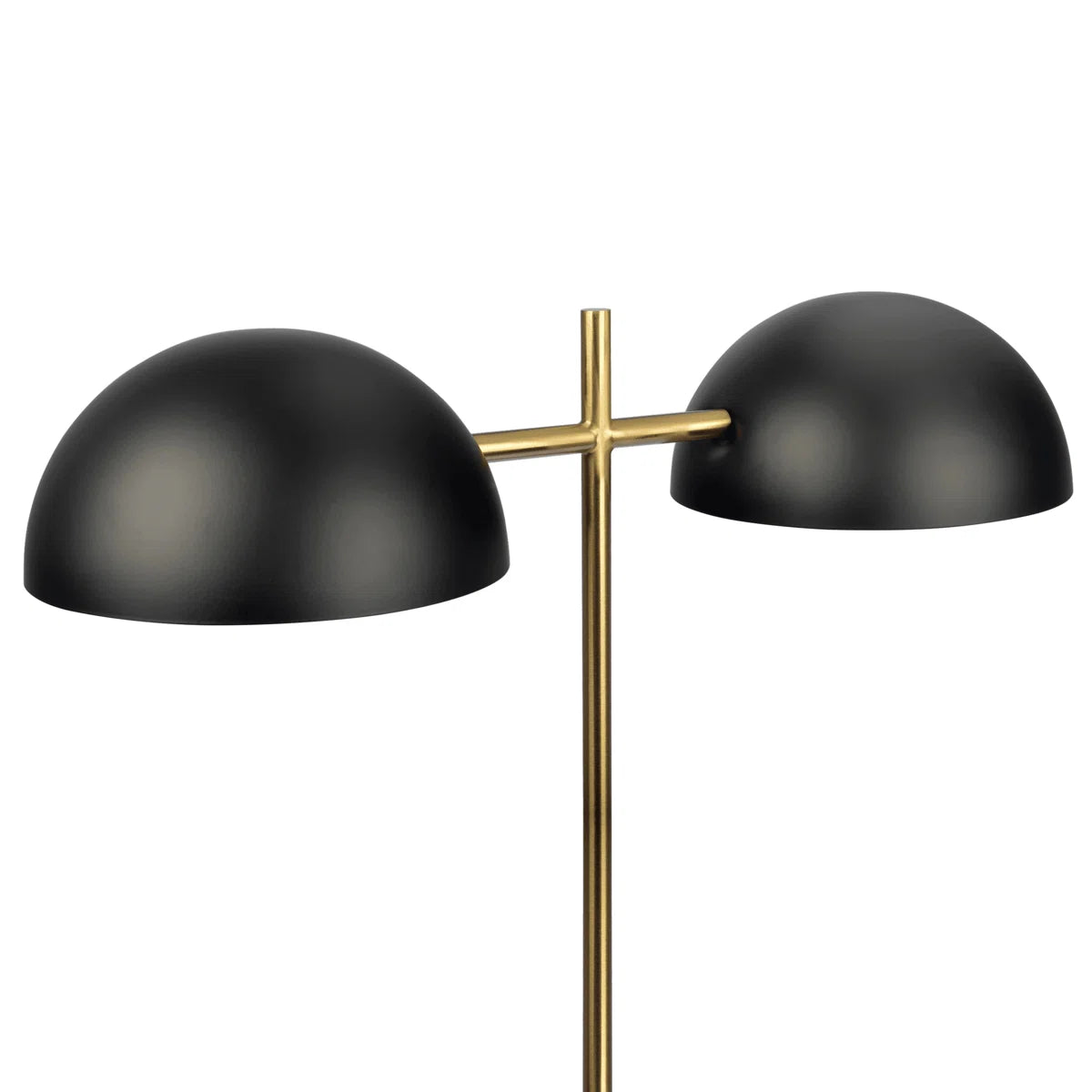 Black Gold Marble Table Lamp - Double Lamp with Faux Marble Base and On/Off Switch, E26