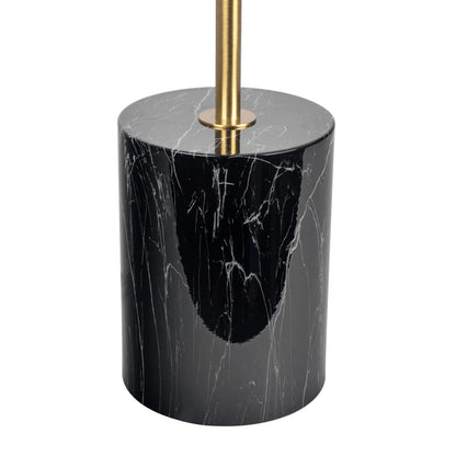 Black Gold Marble Table Lamp - Double Lamp with Faux Marble Base and On/Off Switch, E26