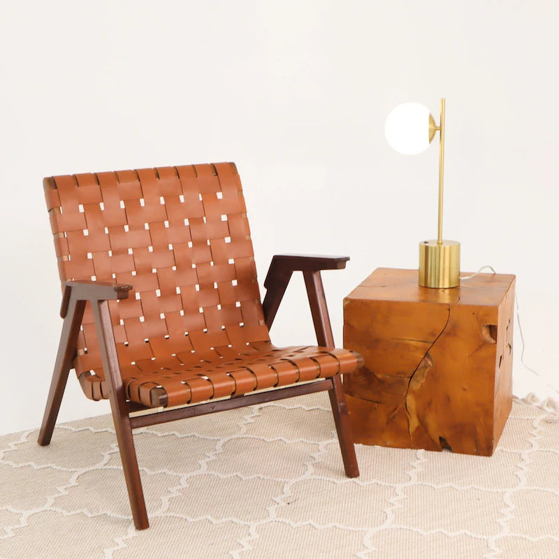 Brass Table Lamp with White Glass Globe Shade - Modern Desk Lamp | 22" H