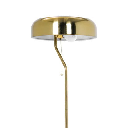 Spectra 55-Inch Tall Metal Floor Lamp with Pull Chain Switch - Gold Dome, Plug-In