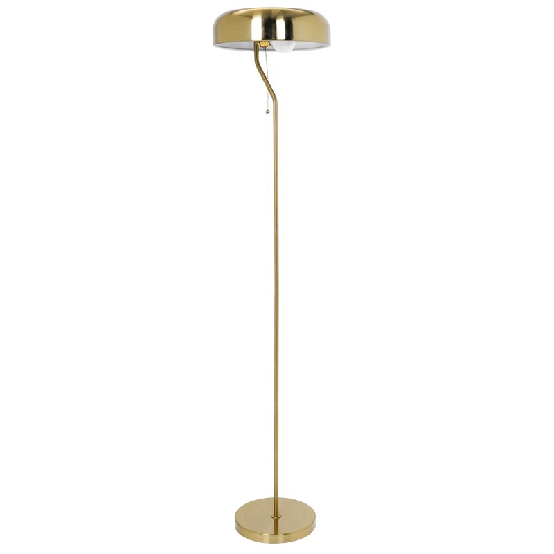 Spectra 55-Inch Tall Metal Floor Lamp with Pull Chain Switch - Gold Dome, Plug-In