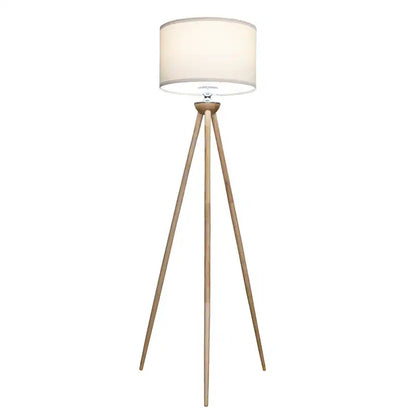 Lirios Wooden Strip Floor Lamp - Tall Corner Standing Light for Living Room & Bedroom