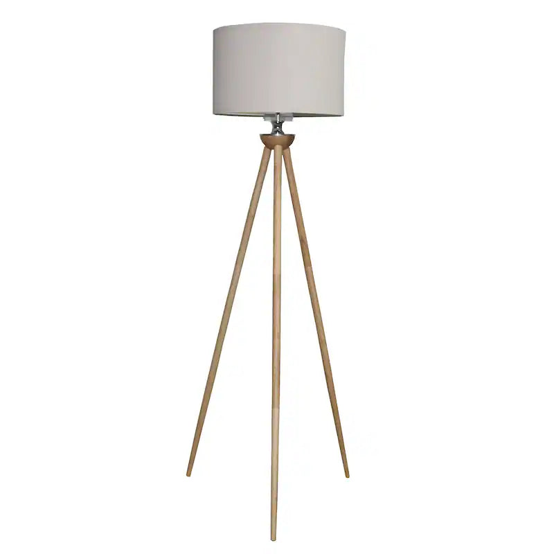 Lirios Wooden Strip Floor Lamp - Tall Corner Standing Light for Living Room & Bedroom