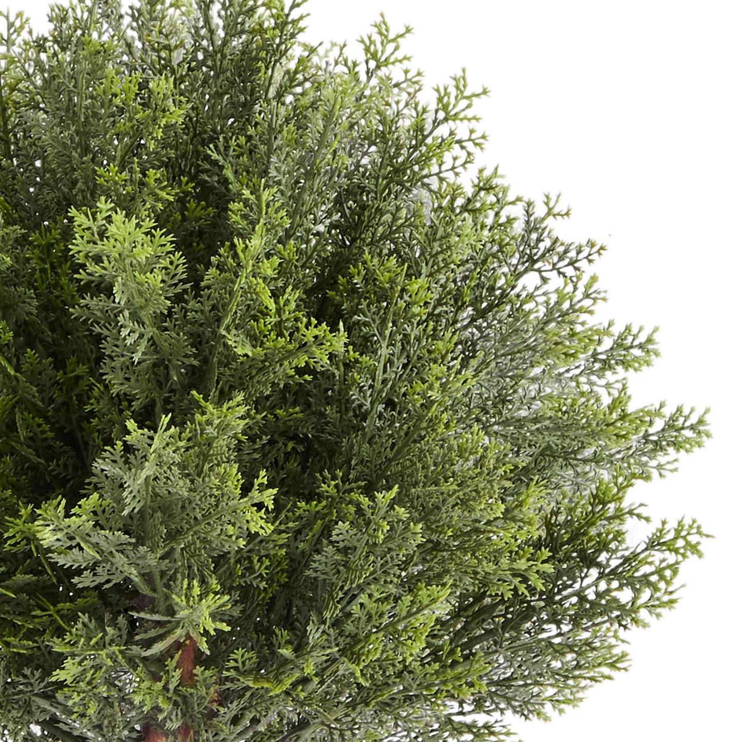 Artificial Topiary Cypress Trees 16 Inch with Ground Spike - Set of 2, Indoor & Outdoor Faux Shrubs