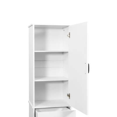 Laundry Cabinet ,with 1 Storage Cabinet And 1 Drawer - White