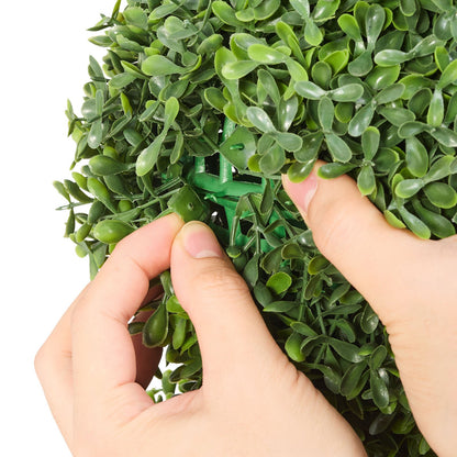 Artificial Topiary Bunny-Shape Boxwood Trees 36 Inch - Set of 2, Indoor & Outdoor Faux Garden Decor