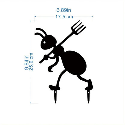 Iron Ant Garden Decor - Spooky & Festive Outdoor Yard Ornament for Halloween & Christmas