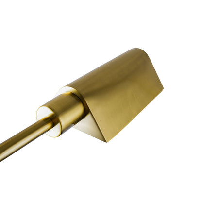 Elara Floor Lamp - Gold & White Shade, Minimalist Standing Light for Living Room & Bedroom