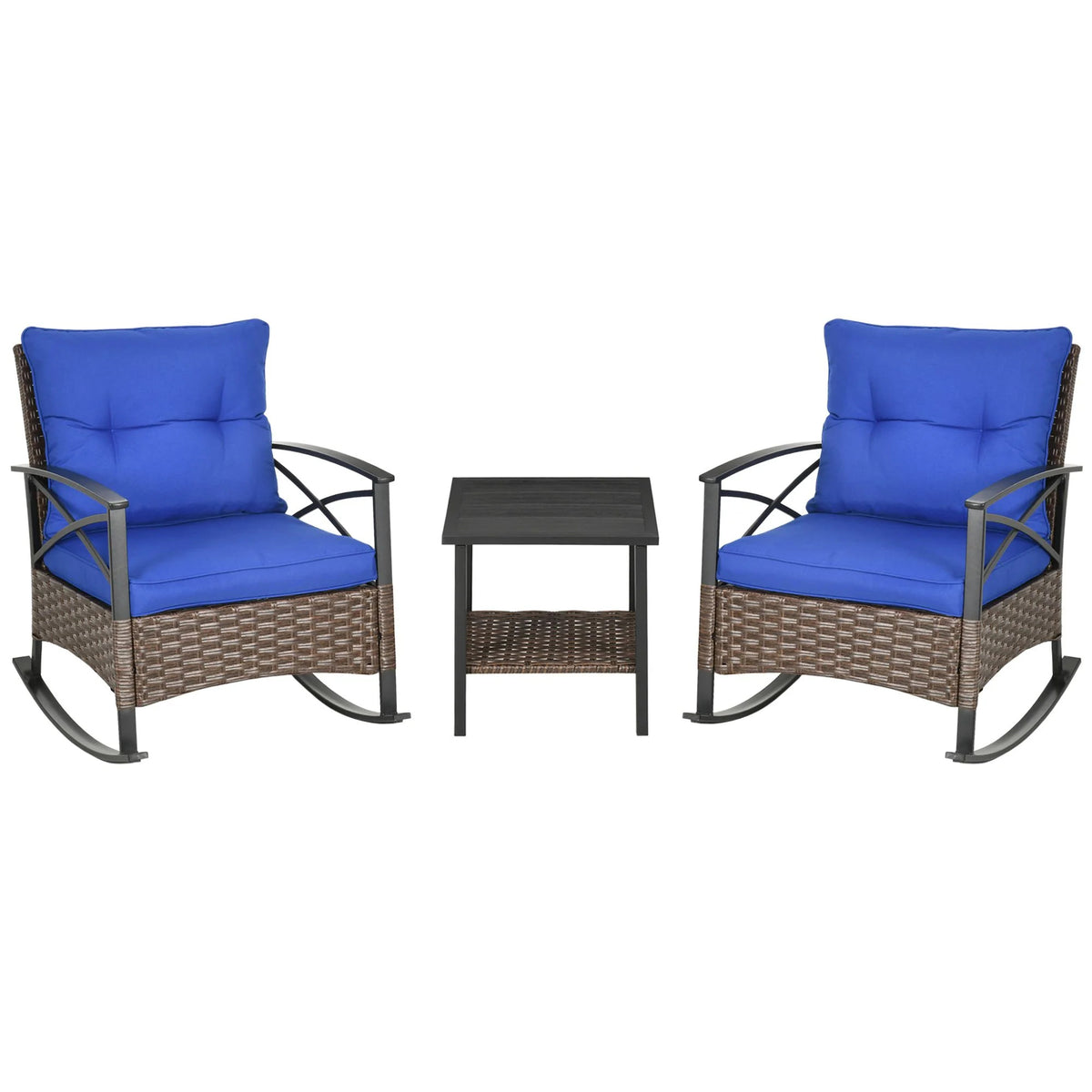 Complete 7-Piece Outdoor Dining Set - Weather-Resistant Wicker with Cushions