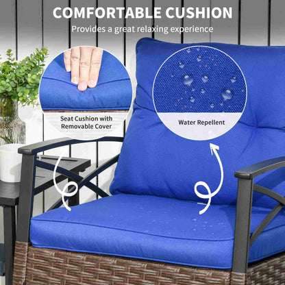 Complete 7-Piece Outdoor Dining Set - Weather-Resistant Wicker with Cushions