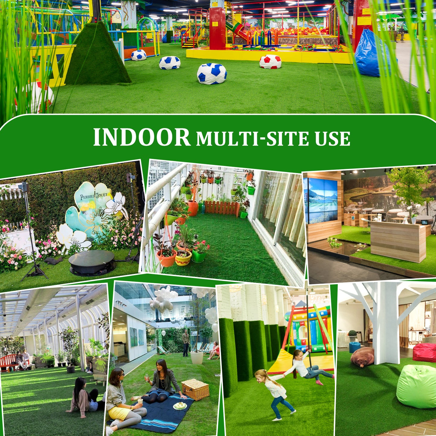 Outdoor Artificial Grass Rug 6x10 ft - Realistic Turf Mat for Patio, Garden & Pets