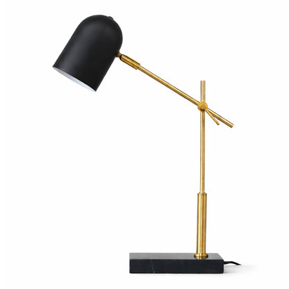 Lumora Table Lamp - Black & White Marble Base Bedside Lamp