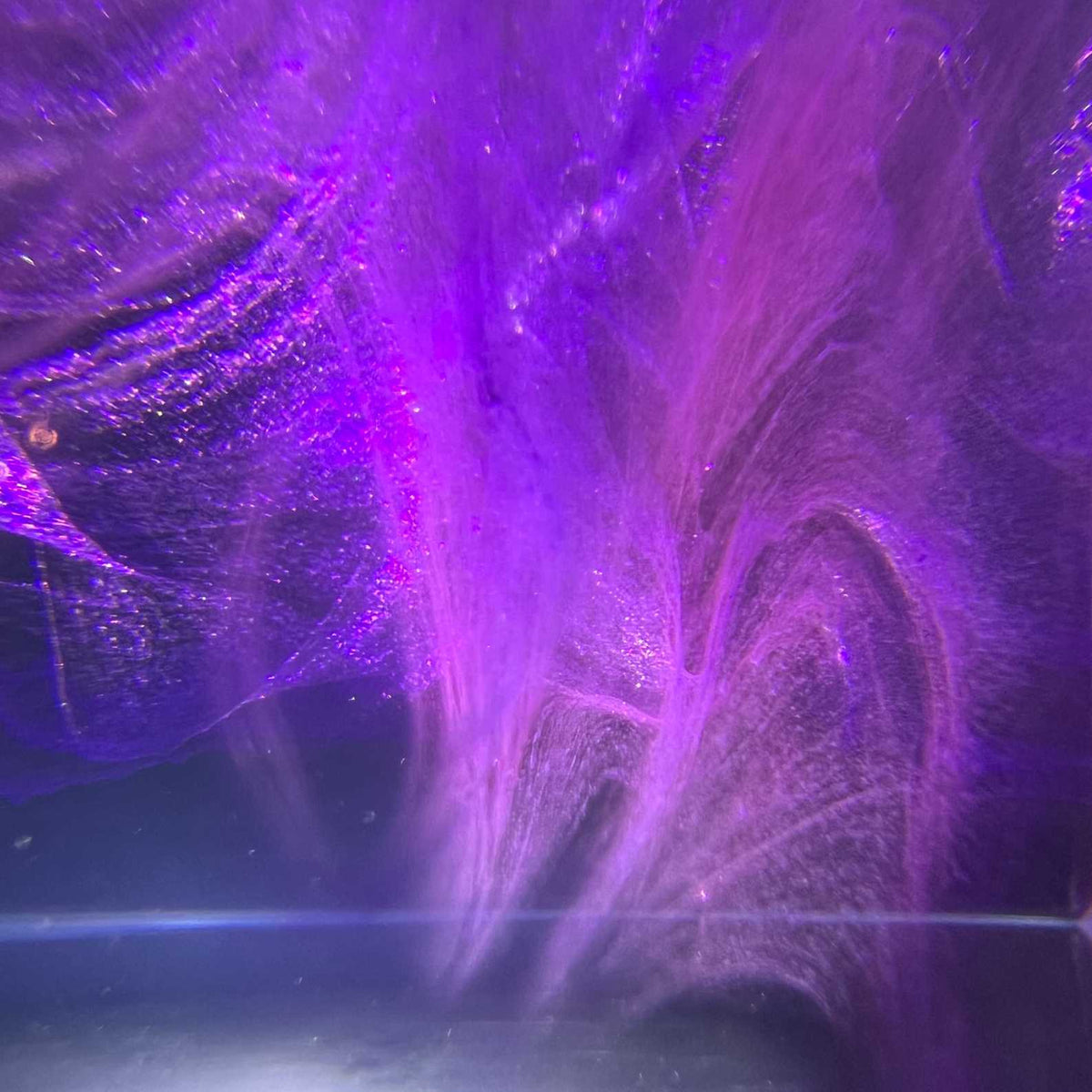 Galaxy Cube Lamp - Handcrafted Purple Resin Night Light