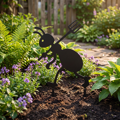 Iron Ant Garden Decor - Spooky & Festive Outdoor Yard Ornament for Halloween & Christmas