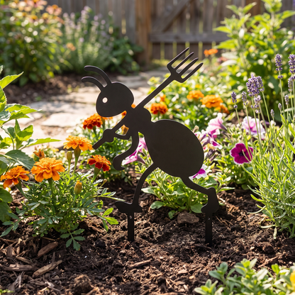 Iron Ant Garden Decor - Spooky & Festive Outdoor Yard Ornament for Halloween & Christmas