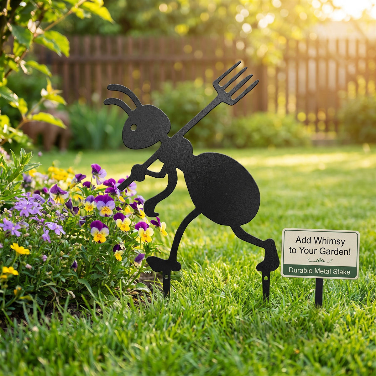 Iron Ant Garden Decor - Spooky & Festive Outdoor Yard Ornament for Halloween & Christmas