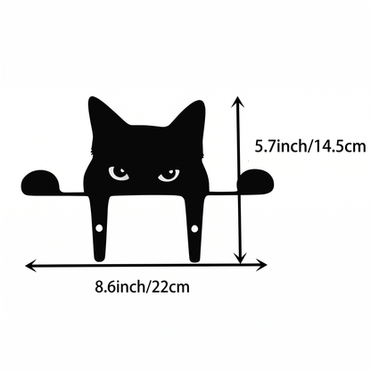 Whimsical Metal Cat Garden Decor - Outdoor Yard Art & Lawn Ornament