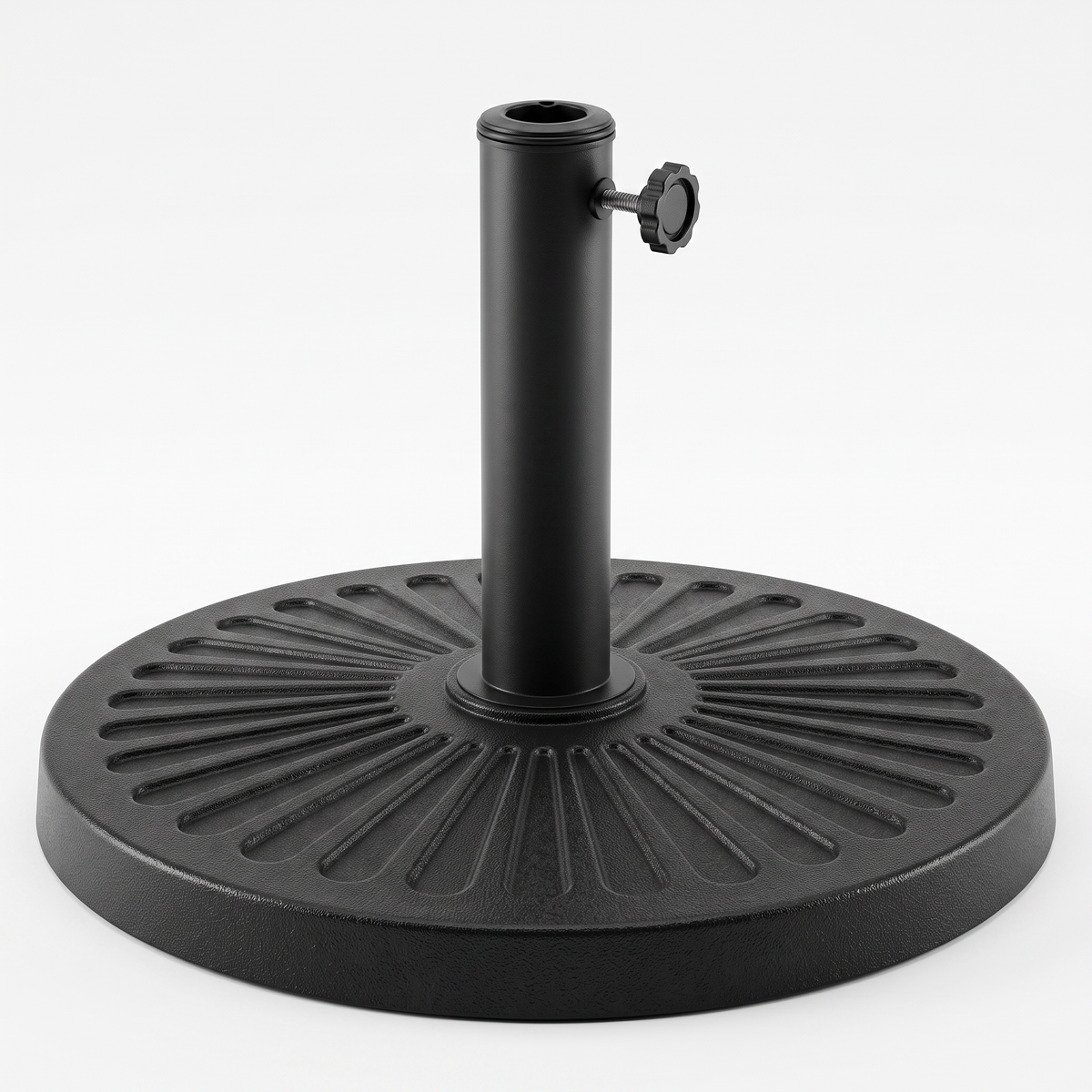 Outdoor Patio Umbrella Base 26.5 lbs - Resin Stand with Bronze Finish for Yard, Garden & Poolside