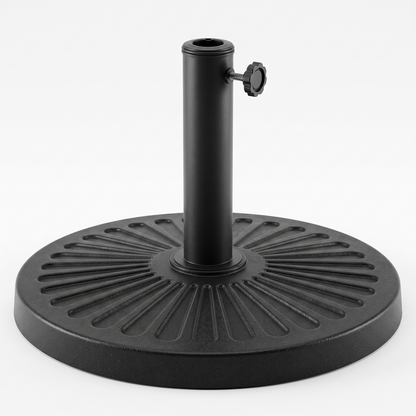 Outdoor Patio Umbrella Base 26.5 lbs - Resin Stand with Bronze Finish for Yard, Garden & Poolside