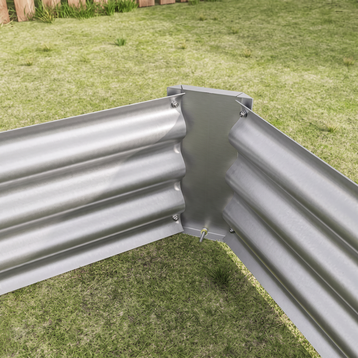 Metal Raised Garden Bed 6x3x1 ft - Galvanized Steel Rectangle Planter for Vegetables, Herbs & Flowers